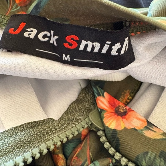 JACK SMITH Women One Piece Swimsuit Zipper Long Sleeve Rash Guard Floral Medium - Picture 8 of 10